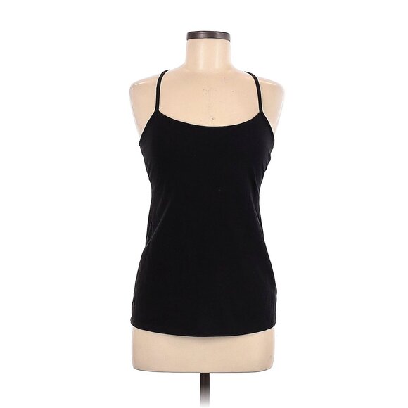 Eileen Fisher Thin Strap Black Tank Top, Size Small - Picture 2 of 6